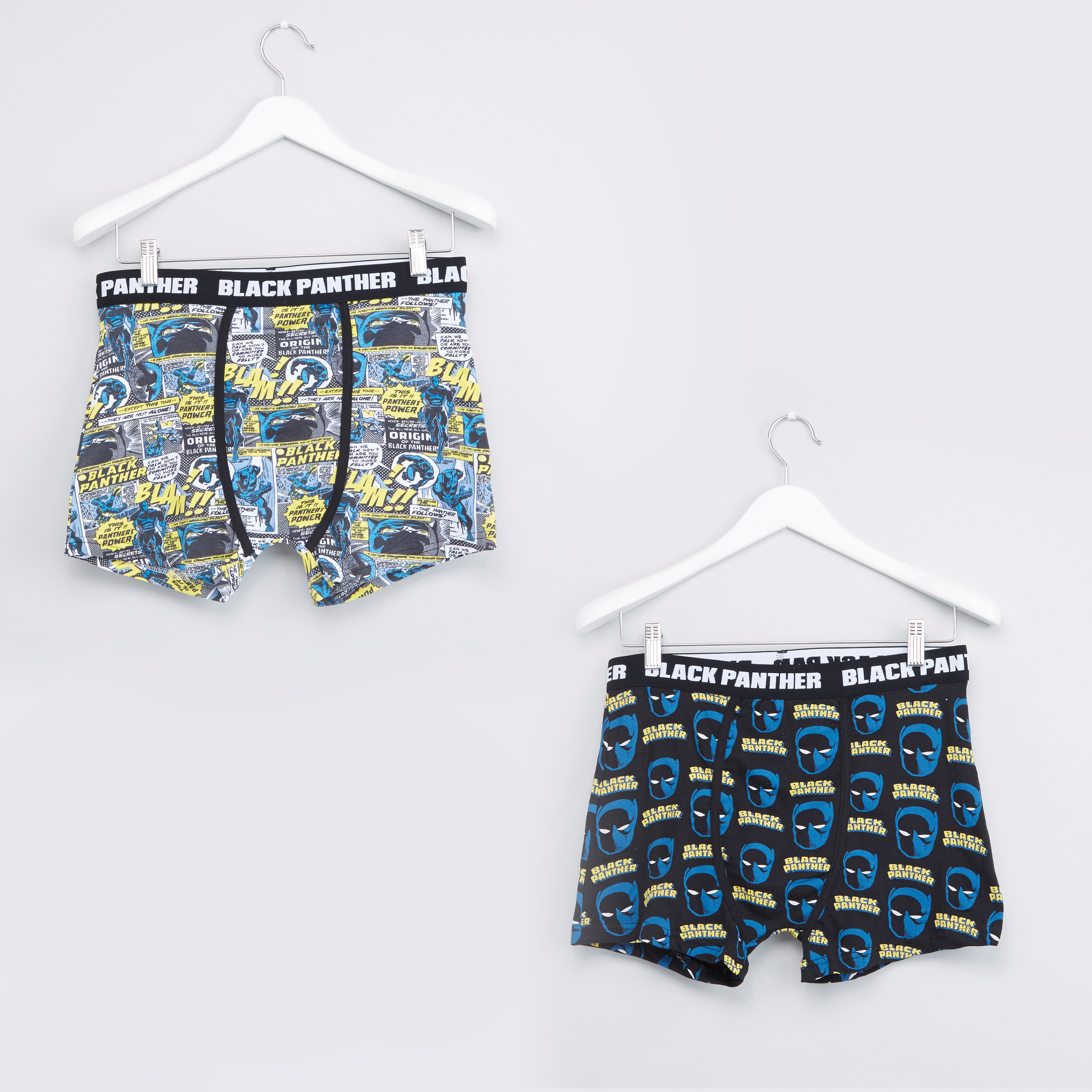 Shop Set of 2 Black Panther Printed Trunks Online Max UAE