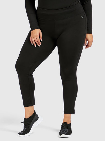 Quick Dry Full Length Mid-Waist Activewear Leggings with Elasticised Waistband