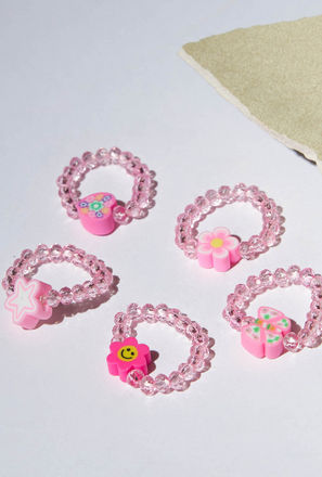 Pack of 5 - Assorted Beads Ring-mxkids-accessories-girls-jewellery-rings-3