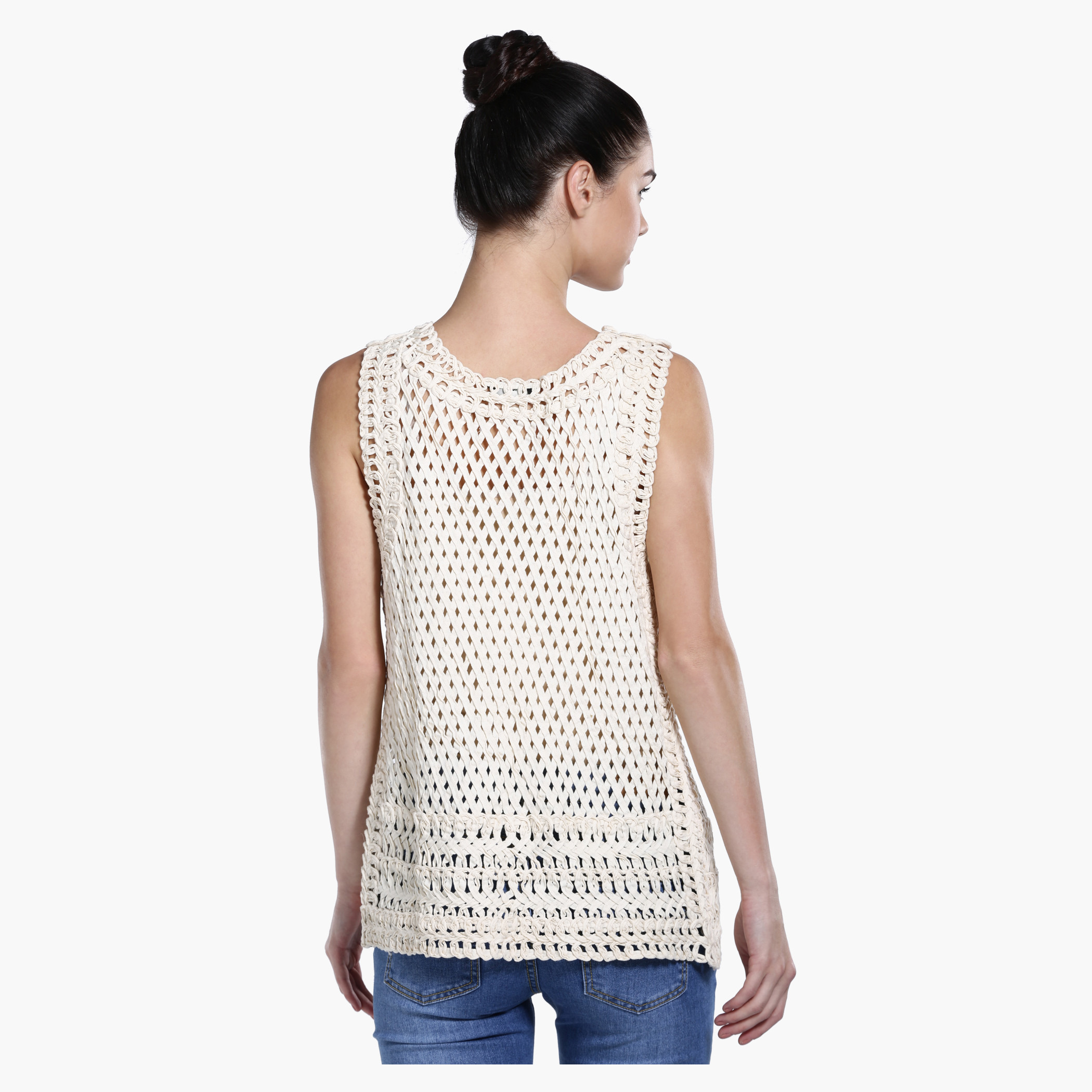 White on sale sleeveless shrug