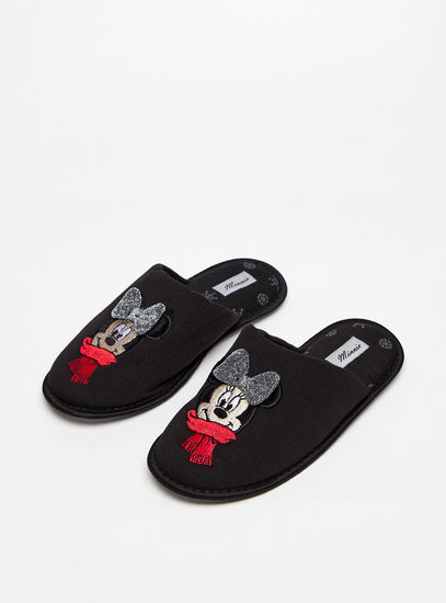 Minnie Mouse Slip-On Bedroom Slippers-Bedroom Slippers-image-1