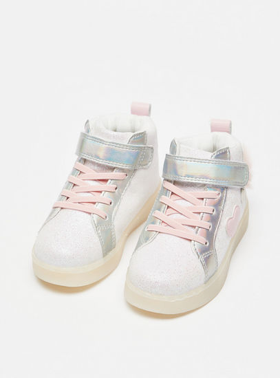 Unicorn Applique Detail Sneakers with Hook and Loop Closure