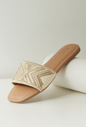 Embellished Slip-On Sandals-mxwomen-shoes-flats-3