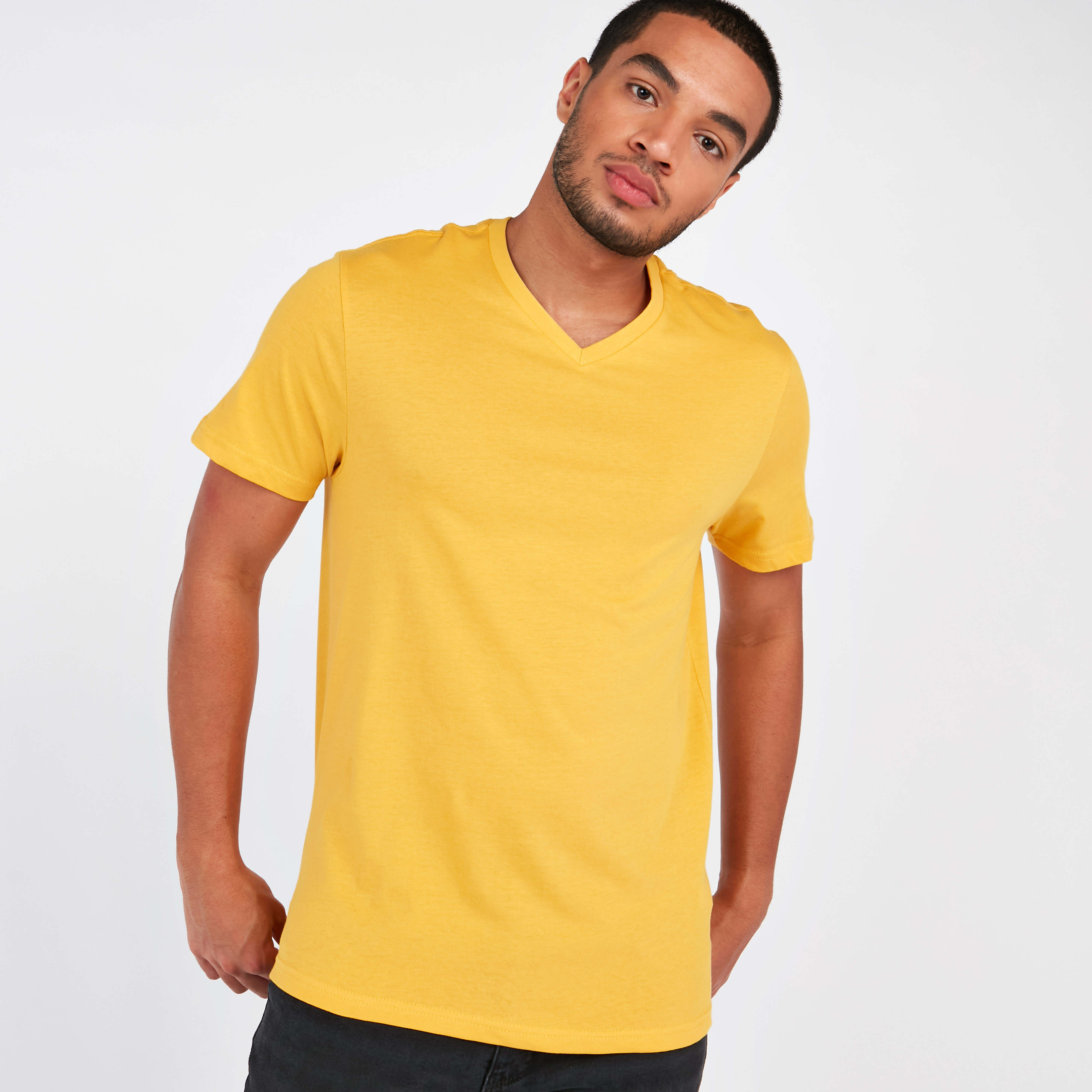 V neck t shirts for cheap men online shopping