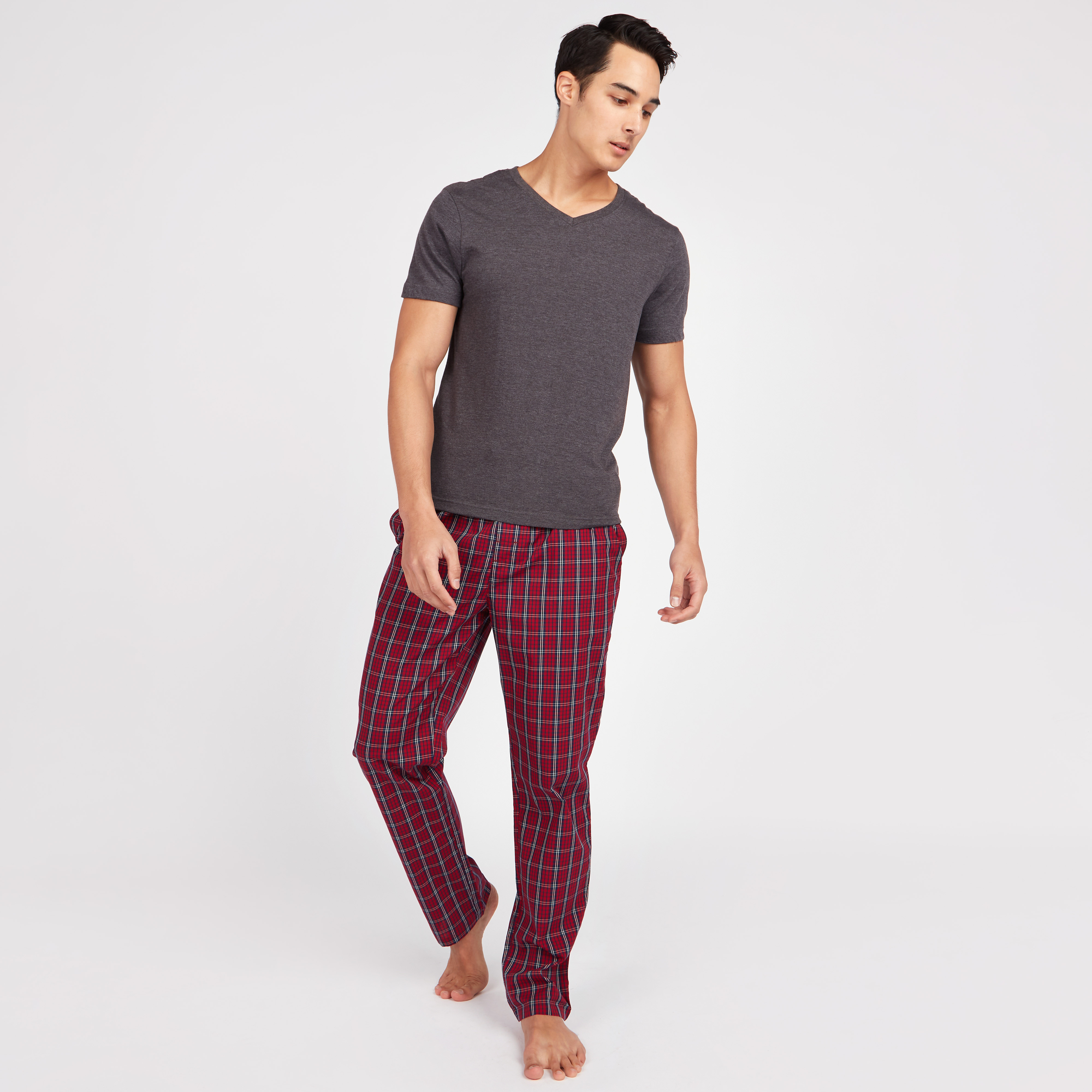 Shop Chequered Pyjamas with Pocket Detail Online Max UAE