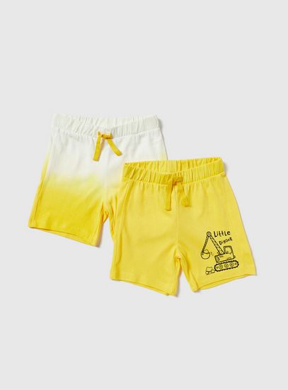 Set of 2 - Assorted Shorts with Elasticated Waist and Drawstring Closure-Shorts-image-0