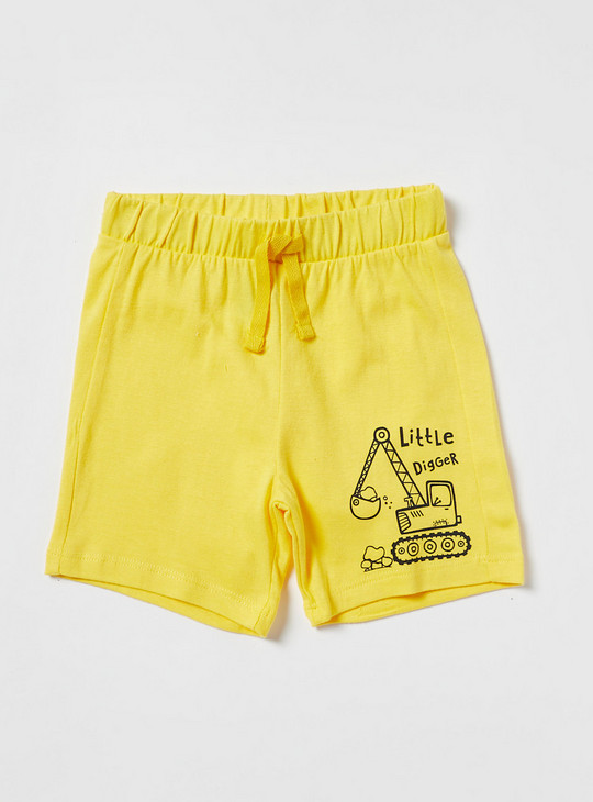 Set of 2 - Assorted Shorts with Elasticated Waist and Drawstring Closure