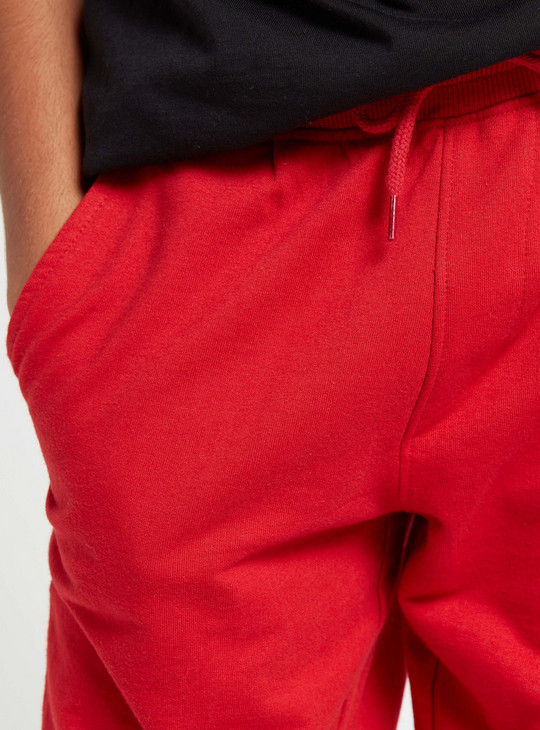 Printed Anti-Pilling Shorts with Drawstring Closure and Pockets