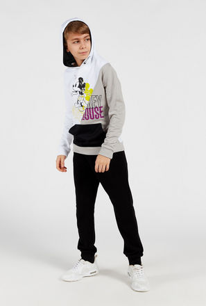 Mickey Mouse Colourblocked Sweatshirt with Hood and Long Sleeves-mxkids-boyseighttosixteenyrs-clothing-character-hoodiesandsweatshirts-3