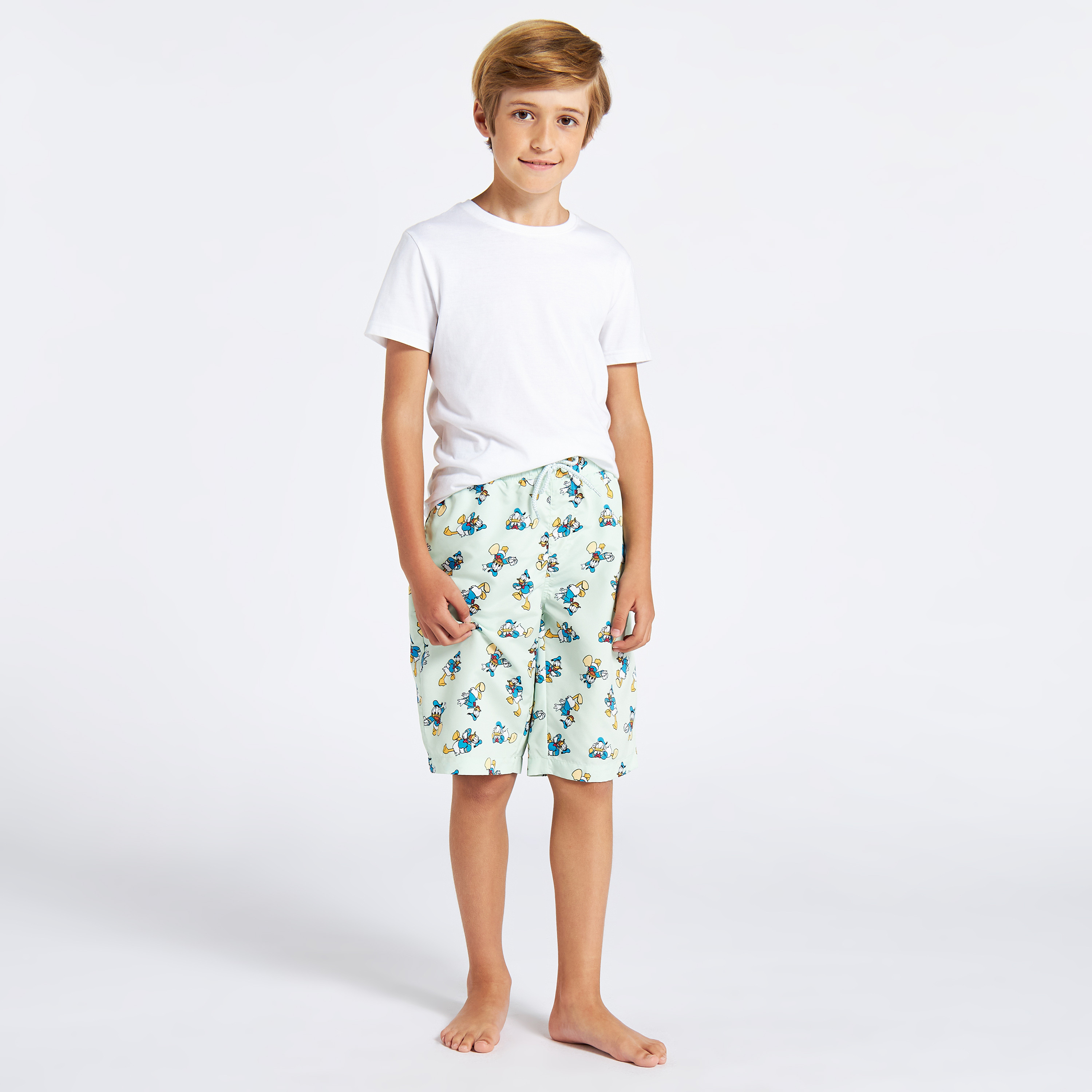 Shop Donald Duck Print Swim Shorts with 