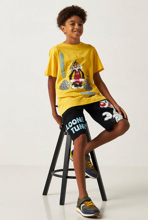 Sylvester Print Round Neck T-shirt and Short Sleeves