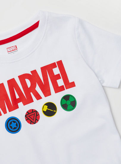 Marvel Print BCI Cotton T-shirt with Short Sleeves and Round Neck-T-shirts-image-1