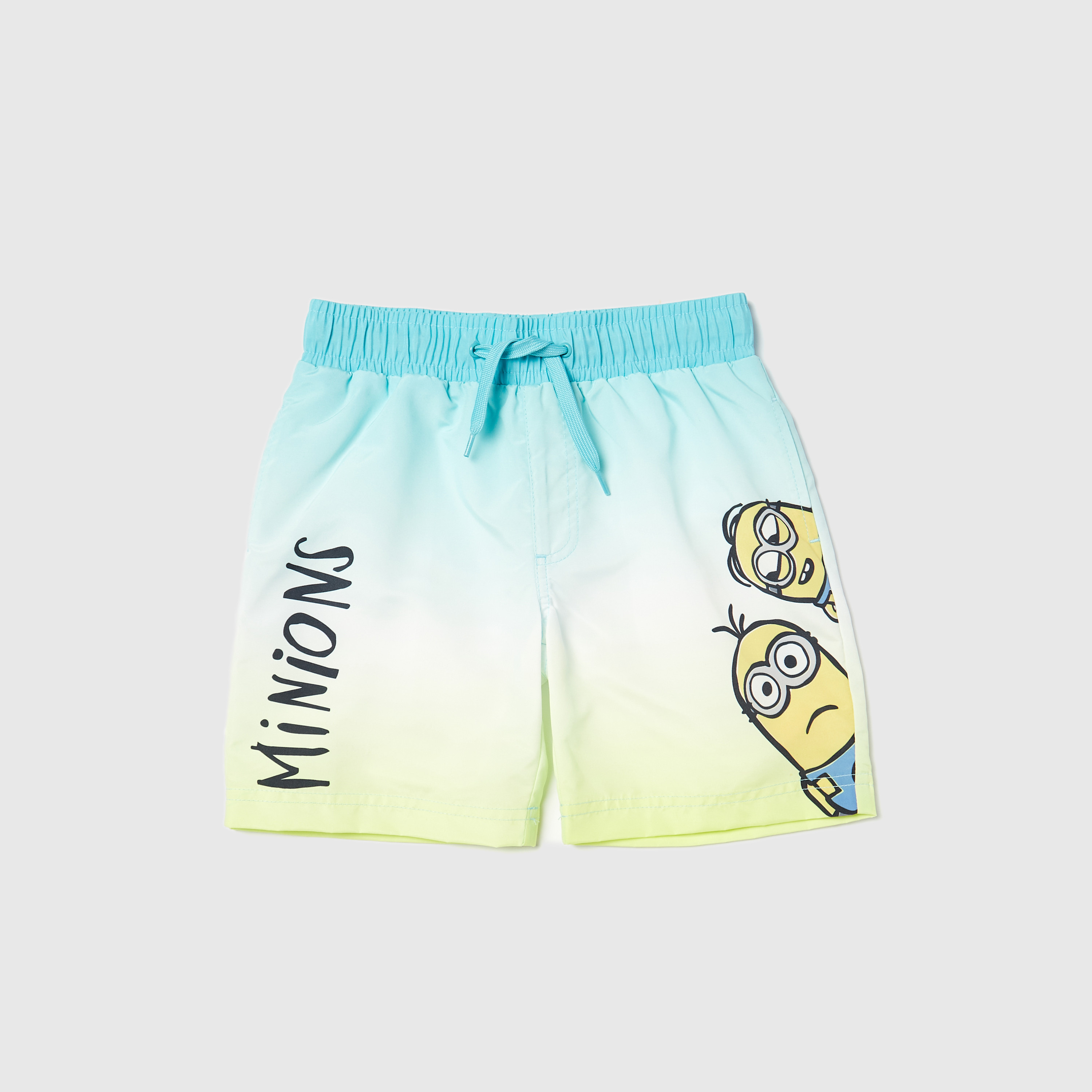 Shop Minions Print Swim Shorts with Elasticised Waistband