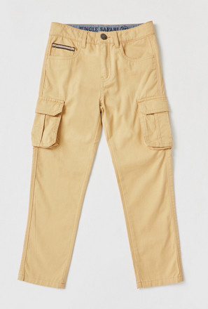 Solid Cargo Pants with Pockets