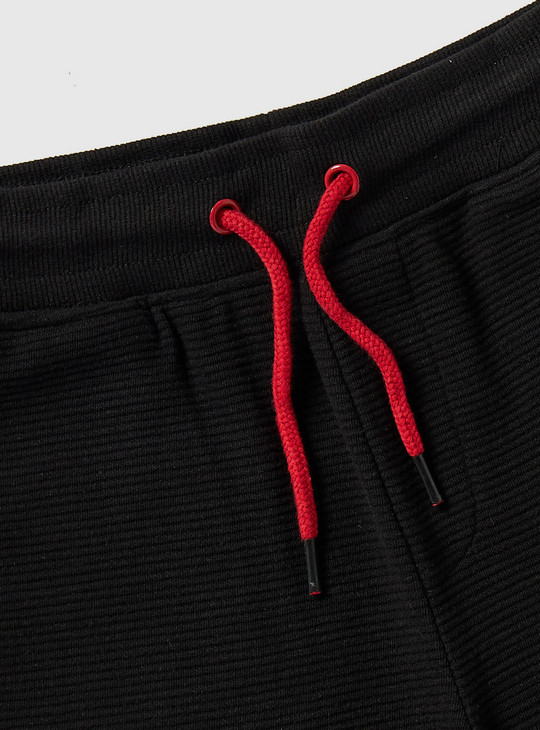 Spider-Man Print Shorts with Drawstring Closure and Pockets