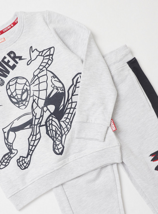 Spider-Man Print BCI Cotton Sweatshirt and Jogger Set