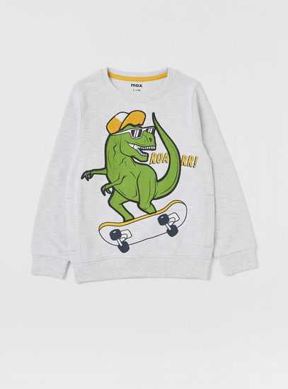 Dinosaur Print Sweatshirt and Jog Pants Set