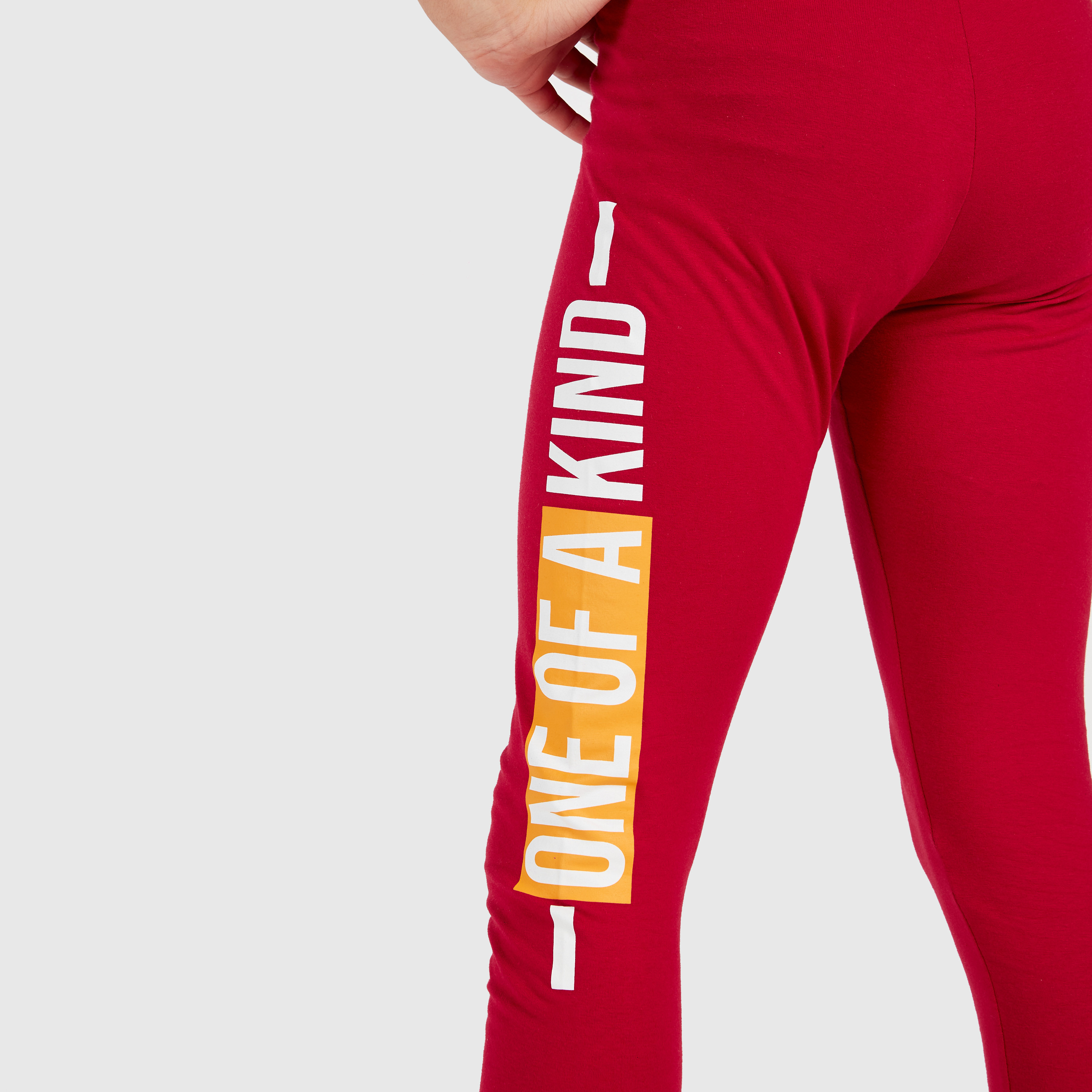 Typographic Print Mid-Rise Leggings 