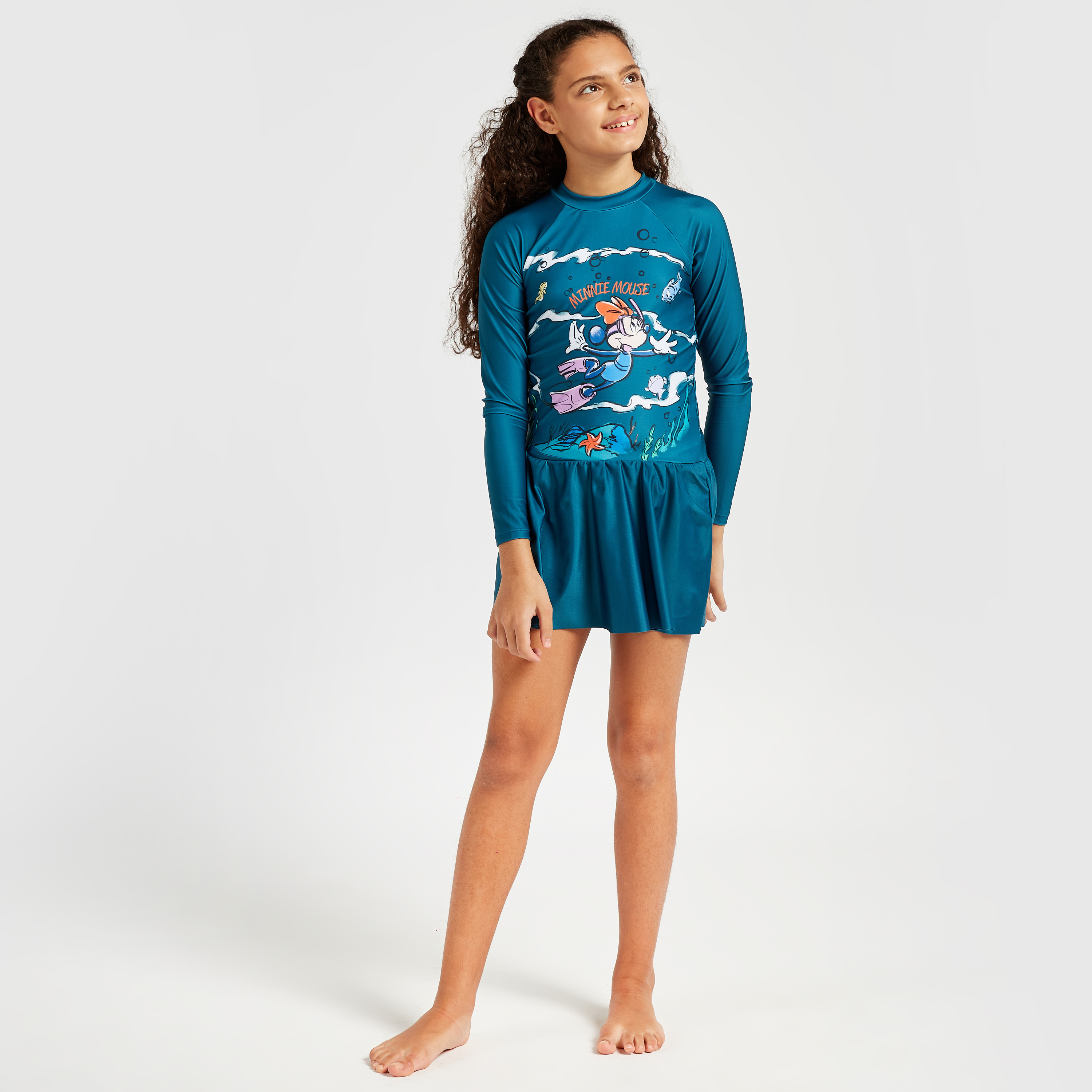 Minnie mouse clearance rash guard swimsuit