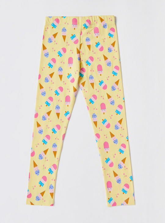All Over Print Leggings with Elasticised Waistband