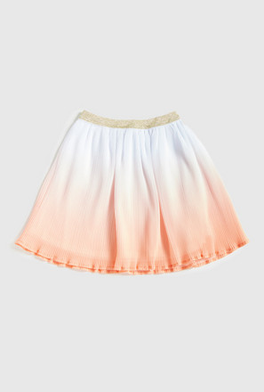Tie Dye Pleated Skirt with Elasticated Waistband