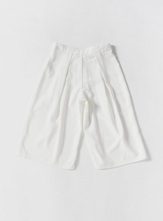 Solid Culottes with Bow Detail