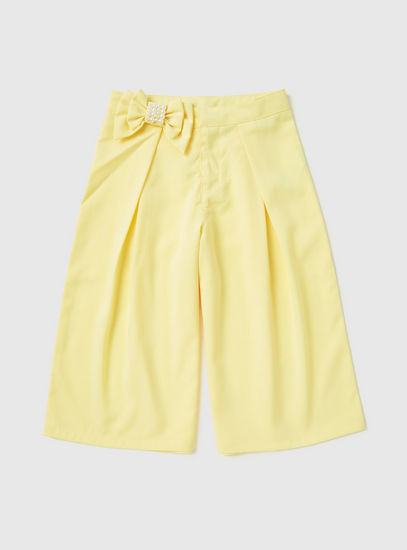 Solid Culottes with Bow Detail