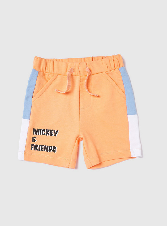 Mickey and Friends Print T-shirt and Mid-Rise Shorts Set