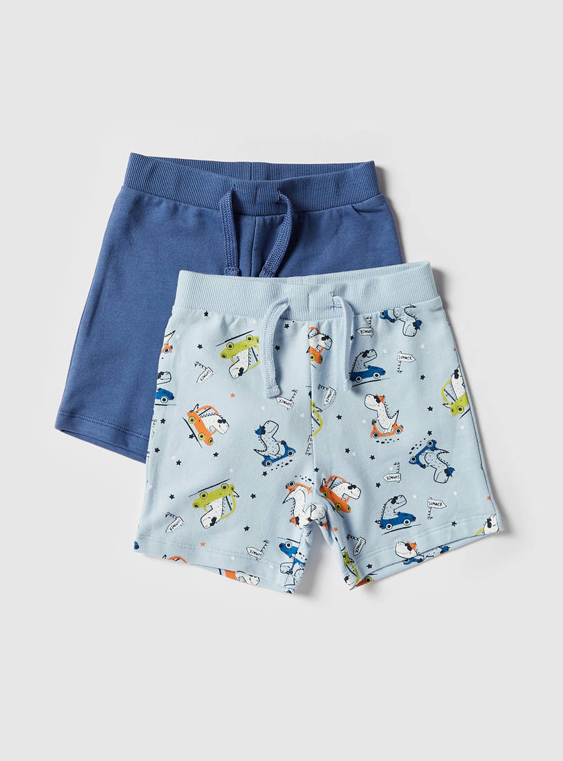 Set of 2 - Assorted Shorts with Drawstring Closure-Shorts-image-0