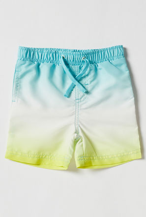 Ombre Shorts with Drawstring Closure