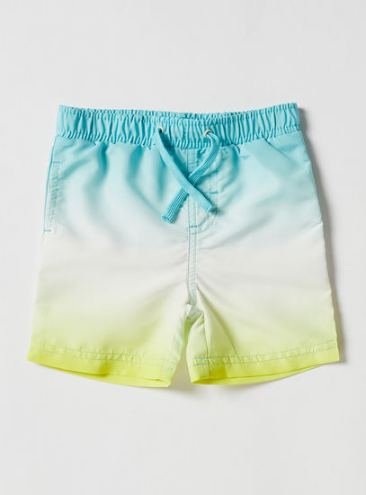 Ombre Shorts with Drawstring Closure