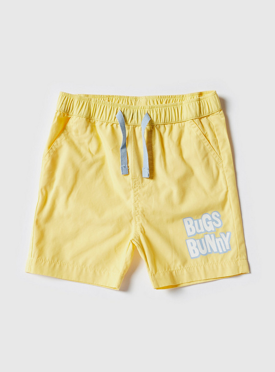 Bugs Bunny Print Short Sleeves Shirt and Shorts Set