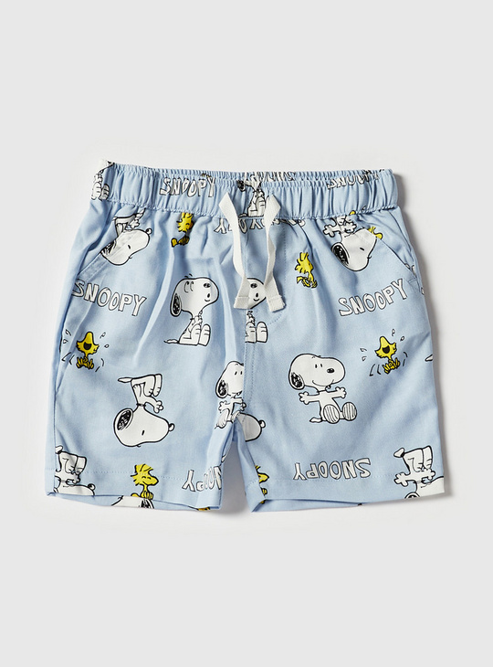 Snoopy Dog Print Shirt and Shorts Set