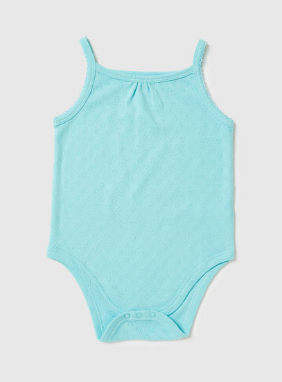 Set of 5 - Textured Bodysuit with Straps