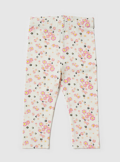 Set of 2 - Printed Leggings with Elasticated Waistband