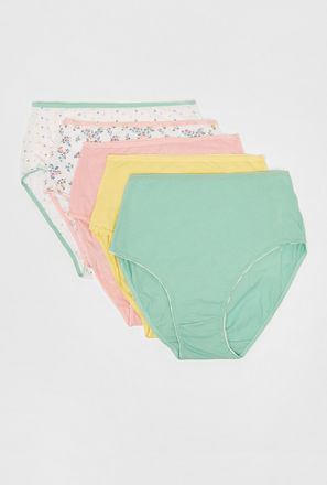 Set of 5 - Assorted Full Briefs with Elasticated Waistband