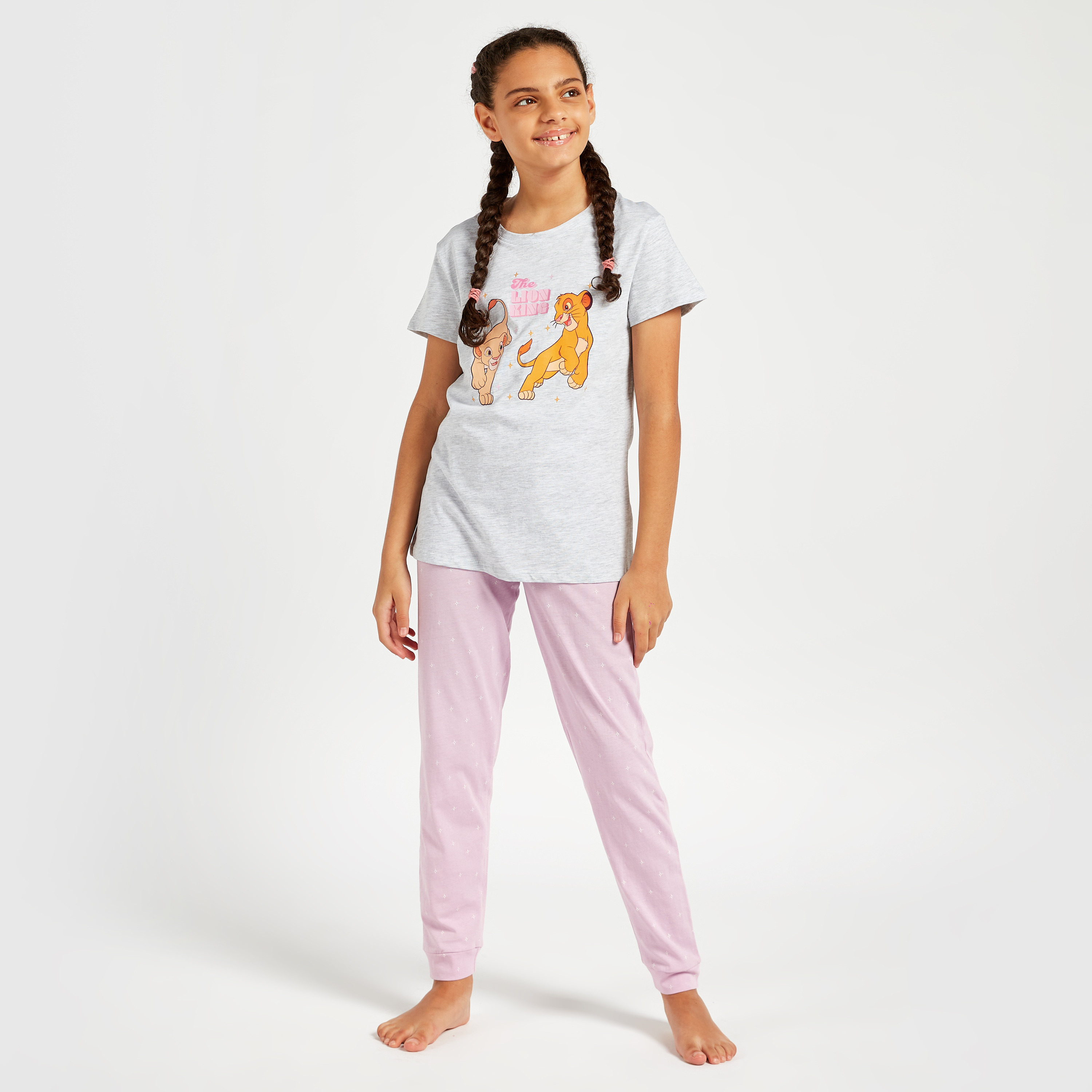 Shop The Lion King Printed T shirt and Pyjama Set Online Max Kuwait