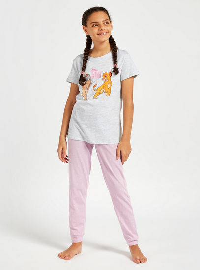 The Lion King Printed T-shirt and Pyjama Set