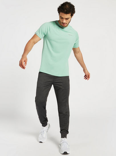 Solid Performance T-shirt with Crew Neck and Short Sleeves-T-shirts & Vests-image-1