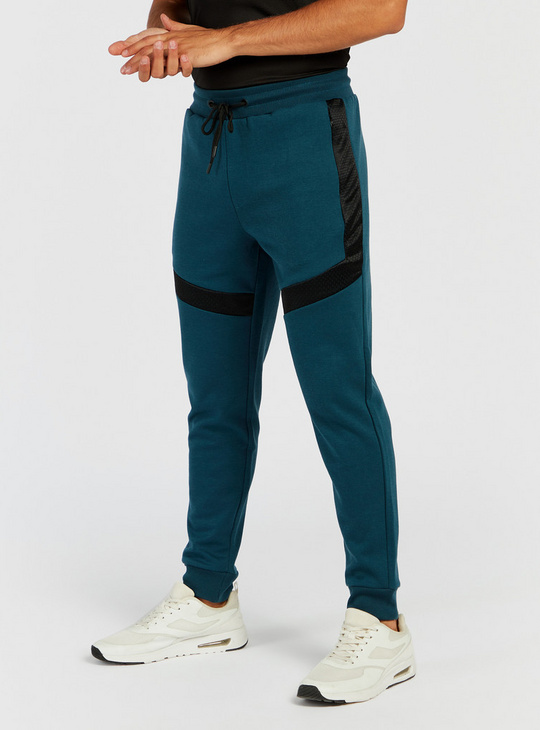 Panelled Joggers with Drawstring Closure and Pockets