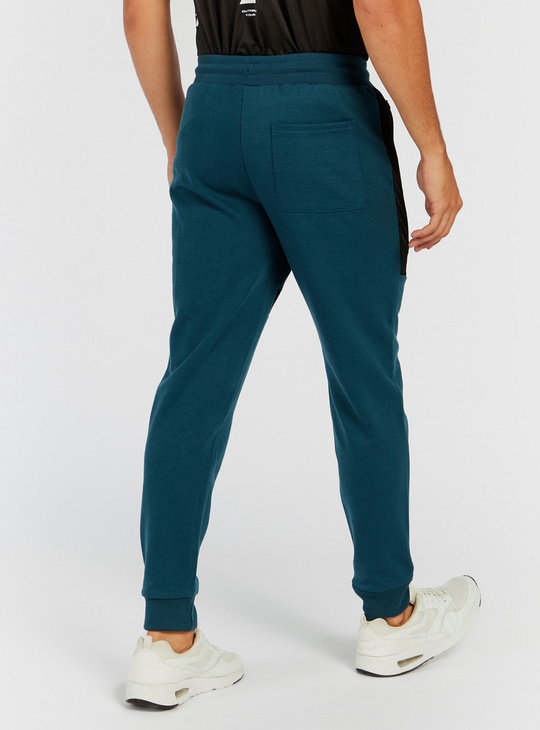 Panelled Joggers with Drawstring Closure and Pockets