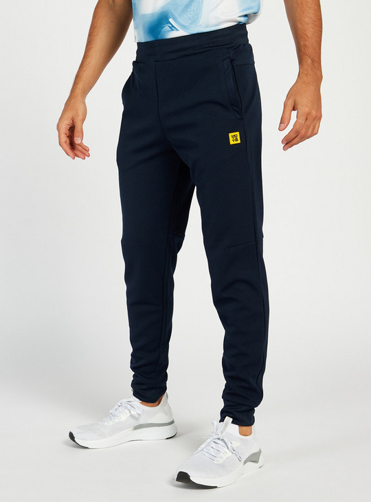 Solid Constructed Joggers with Pockets and Elasticated Waistband