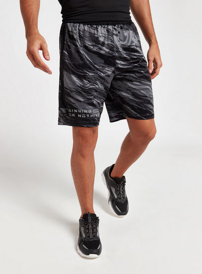 All-Over Printed Shorts with Pockets and Elasticated Waistband