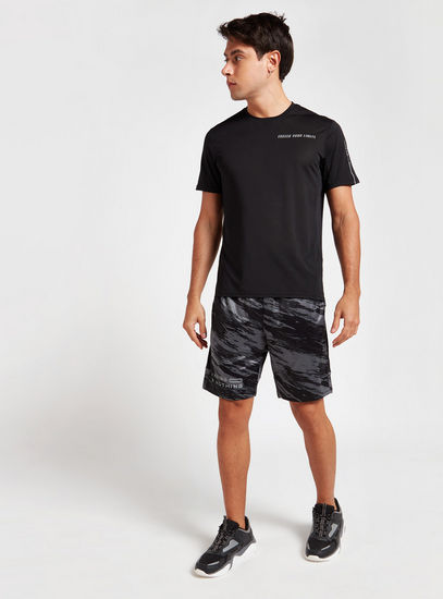 All-Over Printed Shorts with Pockets and Elasticated Waistband