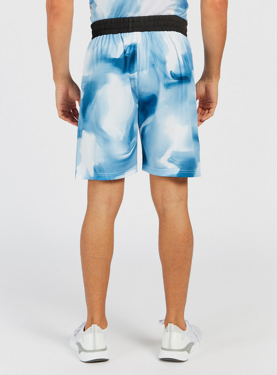 All-Over Print Performance Shorts with Pockets and Elasticated Waist