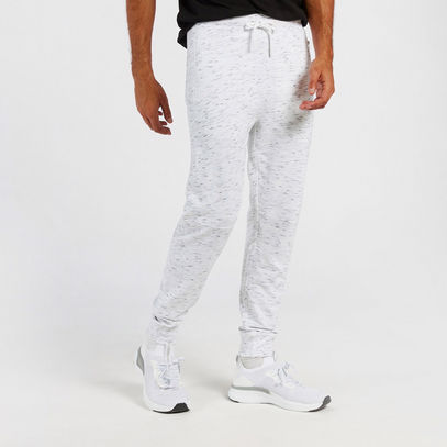 All-Over Injected Print Slim Fit Jog Pants with Pockets and Drawstring Closure
