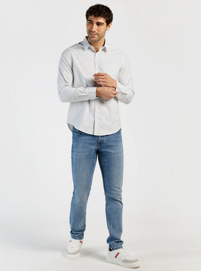 Striped Shirt with Long Sleeves and Chest Pocket-Shirts-image-1