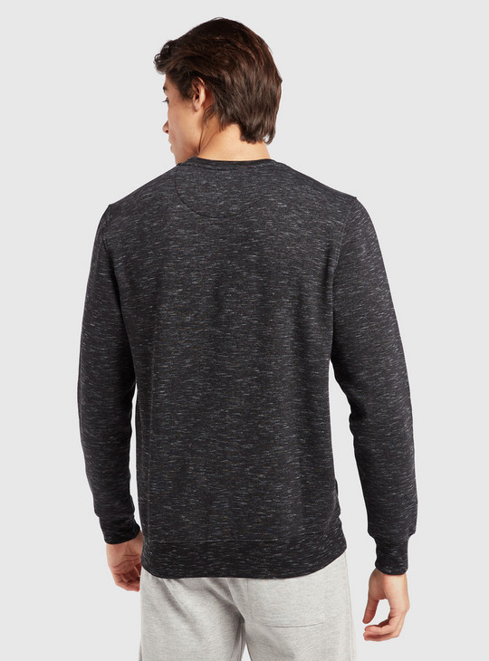 Printed Sweatshirt with Round Neck and Long Sleeves