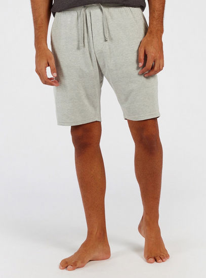 Solid Shorts with Pockets and Drawstring Closure-Shorts & Pyjamas-image-0