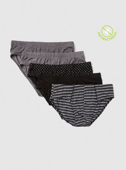 Set of 5 - Assorted Antibacterial Briefs with Elasticated Waistband-Underwear-image-0